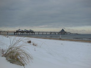Seebrücke Heringsdorf im Winter
